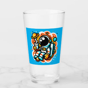 Astronaut's Space Coffee Moment Glass