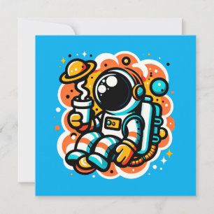 Astronaut's Space Coffee Moment Invitation