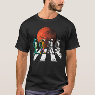 Astronauts Walking on Pedestrian Lane in Space Occ T-Shirt