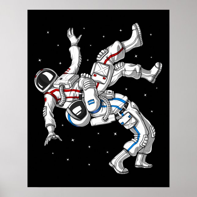 Astronauts Wrestling Poster (Front)