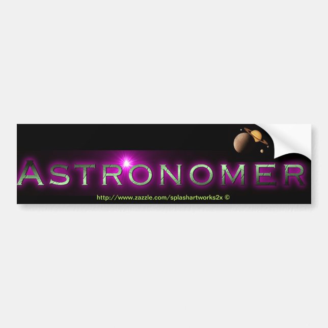 "Astronomer" Bumper Sticker (Front)