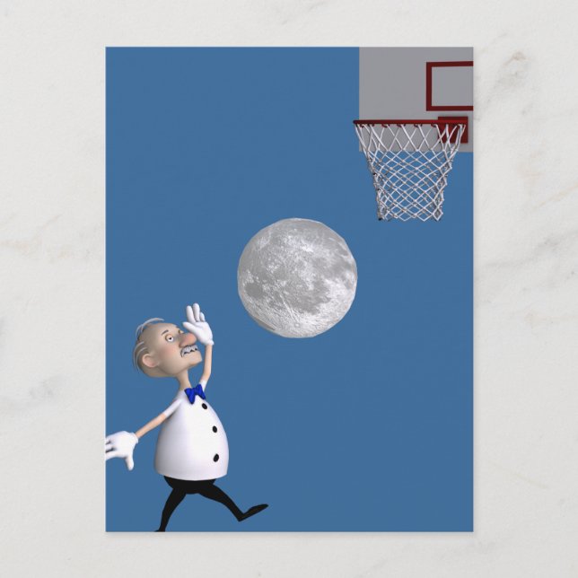 Astronomer Playing Basketball Postcard (Front)