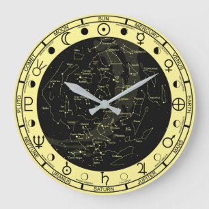 Astronomer's Astronomy Symbols Constellation Clock