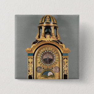 Astronomical clock 15 cm square badge