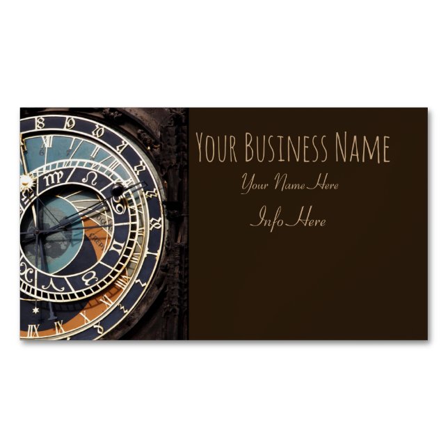 Astronomical Clock In Praque Magnetic Business Car Magnetic Business Card (Front)