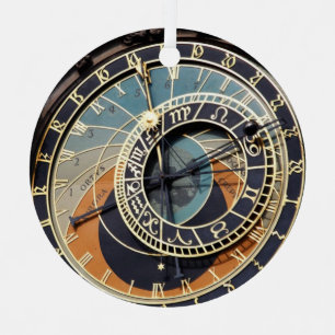 Astronomical Clock In Praque Metal Tree Decoration