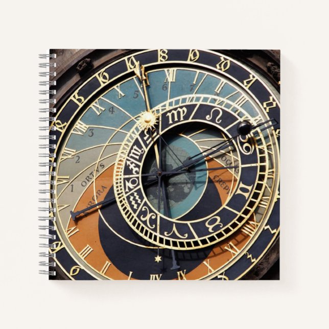Astronomical Clock In Praque Notebook (Front)