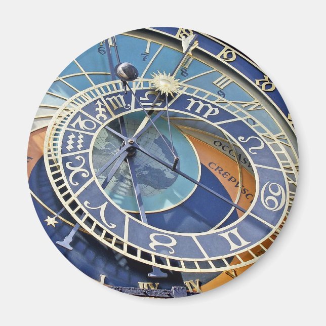 Astronomical Clock, Old Town, Prague Magnet (Front)