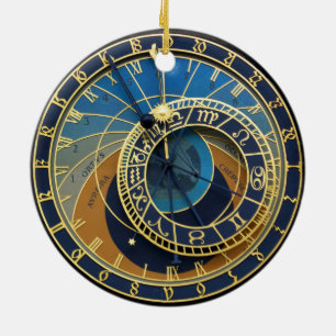 Astronomical Clock-Prague Orloj Ceramic Tree Decoration