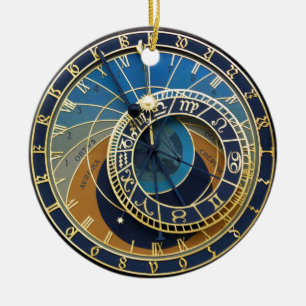 Astronomical Clock-Prague Orloj Ceramic Tree Decoration