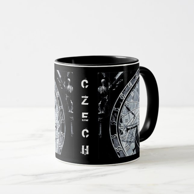 Astronomical Clock & Skeleton - Prague, Czechia Mug (Front Right)