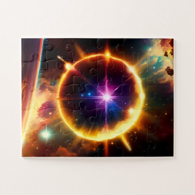 Astronomical Fantasy Sphere Exploding Fun Universe Jigsaw Puzzle (Horizontal)