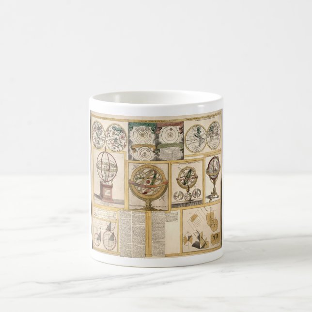 Astronomical Instruments Celestial Chart World Map Coffee Mug (Center)