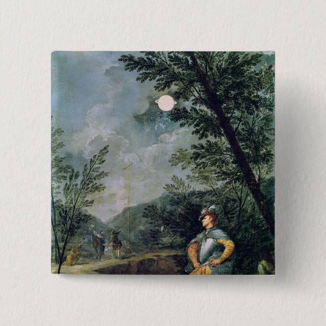 Astronomical Observations 15 Cm Square Badge (Front)