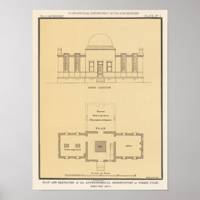 Astronomical observatory, Ogden, Utah Poster (Front)