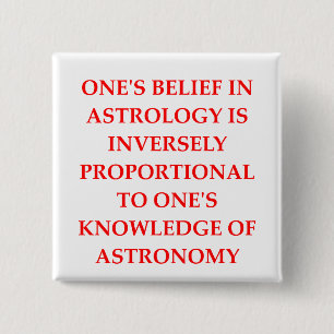 astronomy astrology joke 15 cm square badge