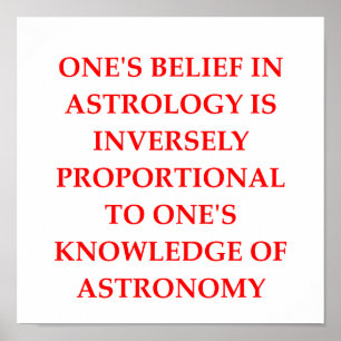 astronomy astrology joke poster