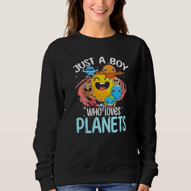 Astronomy Boys Astronomer Science Outer Space Cute Sweatshirt (Front)