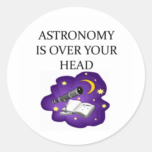 ASTRONOMY CLASSIC ROUND STICKER (Front)