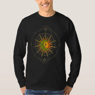 Astronomy Crescent Moon Sun Celestial Body Boho As T-Shirt