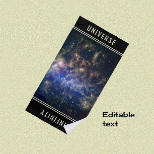 Astronomy custom text astronomy beach towel