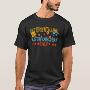 Astronomy Day Planets Of Universum Telescope Scien T-Shirt