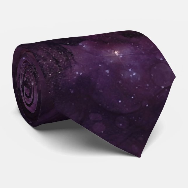 astronomy galaxy space seamless pattern starry fir tie (Rolled)