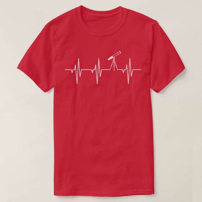 Astronomy Heartbeat elescope Astronomer Stars Gala T-Shirt (Design Front)