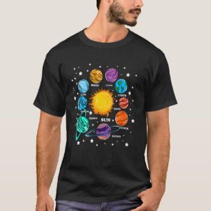 Astronomy Kids Solar System Planets Sun Universe T-Shirt