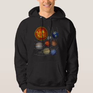 Astronomy Lover Planets Sun Universe Galaxy Outer Hoodie