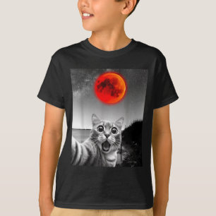 Astronomy lovers funny cat selfie with lunarAstron T-Shirt