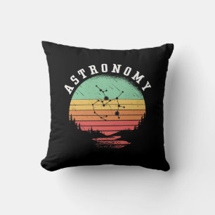 Astronomy Lovers Retro Space Stars Universe Planet Cushion