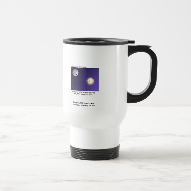 Astronomy Moonlighting Cartoon Funny Travel Mug (Right)