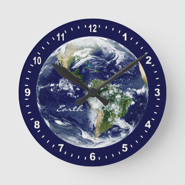 Astronomy & Planet Earth Clock, Space Round Clock (Front)