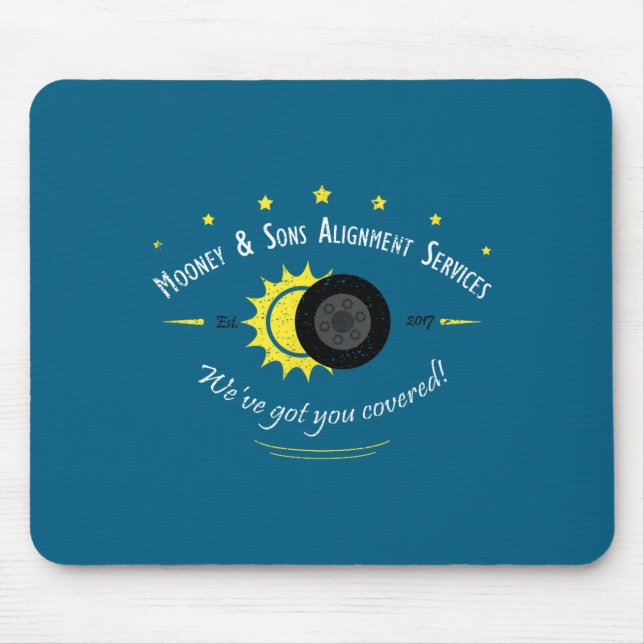 Astronomy Science Fans Solar Eclipse Artwork Mouse Pad (Front)