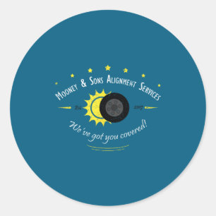 Astronomy Science Fans Solar Eclipse Classic Round Sticker