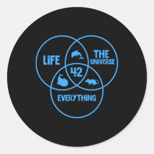Astronomy Science Life The Universe And Everything Classic Round Sticker