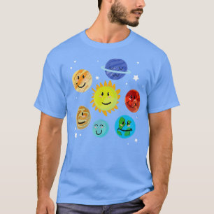 Astronomy Scientist Universe Solar System Cute Pla T-Shirt