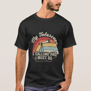 Astronomy Shirt Solar System Retro Vintage Telesco