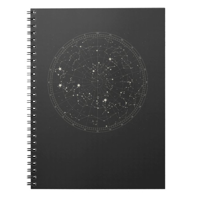 Astronomy Sky Map Stars Horoscope Constellation Notebook (Front)