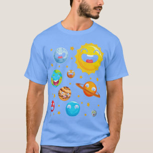Astronomy Solar System Astronaut Space Science Cut T-Shirt