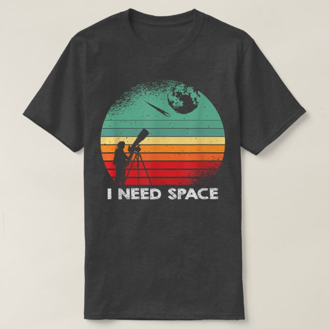 Astronomy Space Astronaut Scientist Retro Funny  T-Shirt (Design Front)