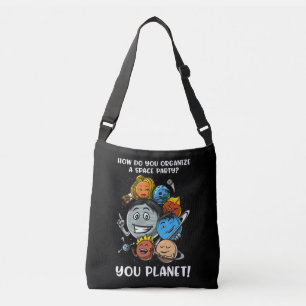 Astronomy Space Party Solar System Planets Joke Crossbody Bag