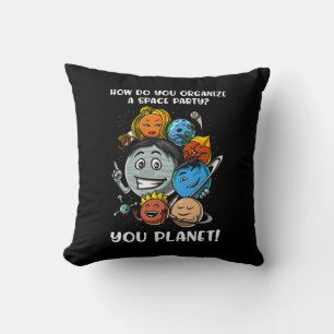 Astronomy Space Party Solar System Planets Joke Cushion