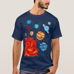 Astronomy Space Science Galaxy Planets Solar Syste T-Shirt