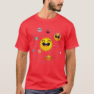 Astronomy Space Scientist Solar System Cute Planet T-Shirt