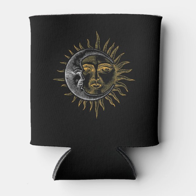 Astronomy Stars Sun Moon Planets Astronaut Can Cooler (Front)