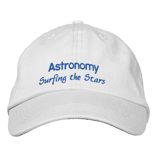 Astronomy Surfing the Stars Embroidered Hat (Front)