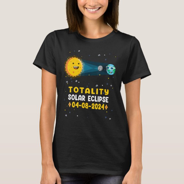 Astronomy  Total Solar Eclipse 2024 Totality 04 08 T-Shirt (Front)