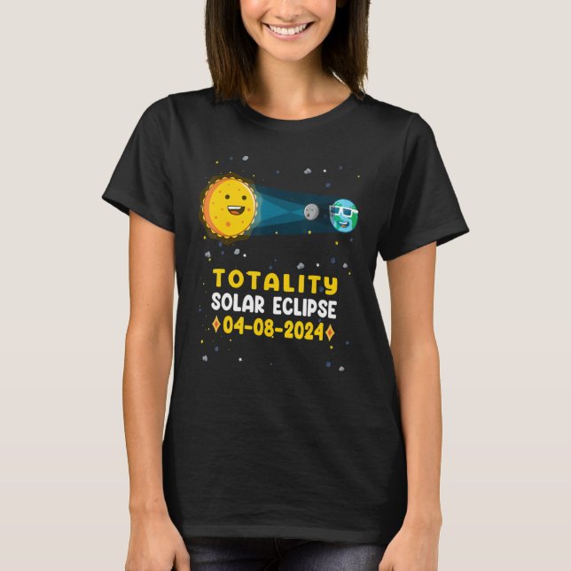 Astronomy  Total Solar Eclipse 2024 Totality 04 08 T-Shirt (Front)